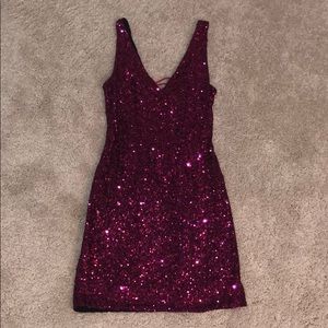 Pink Sequined Bebe Dress